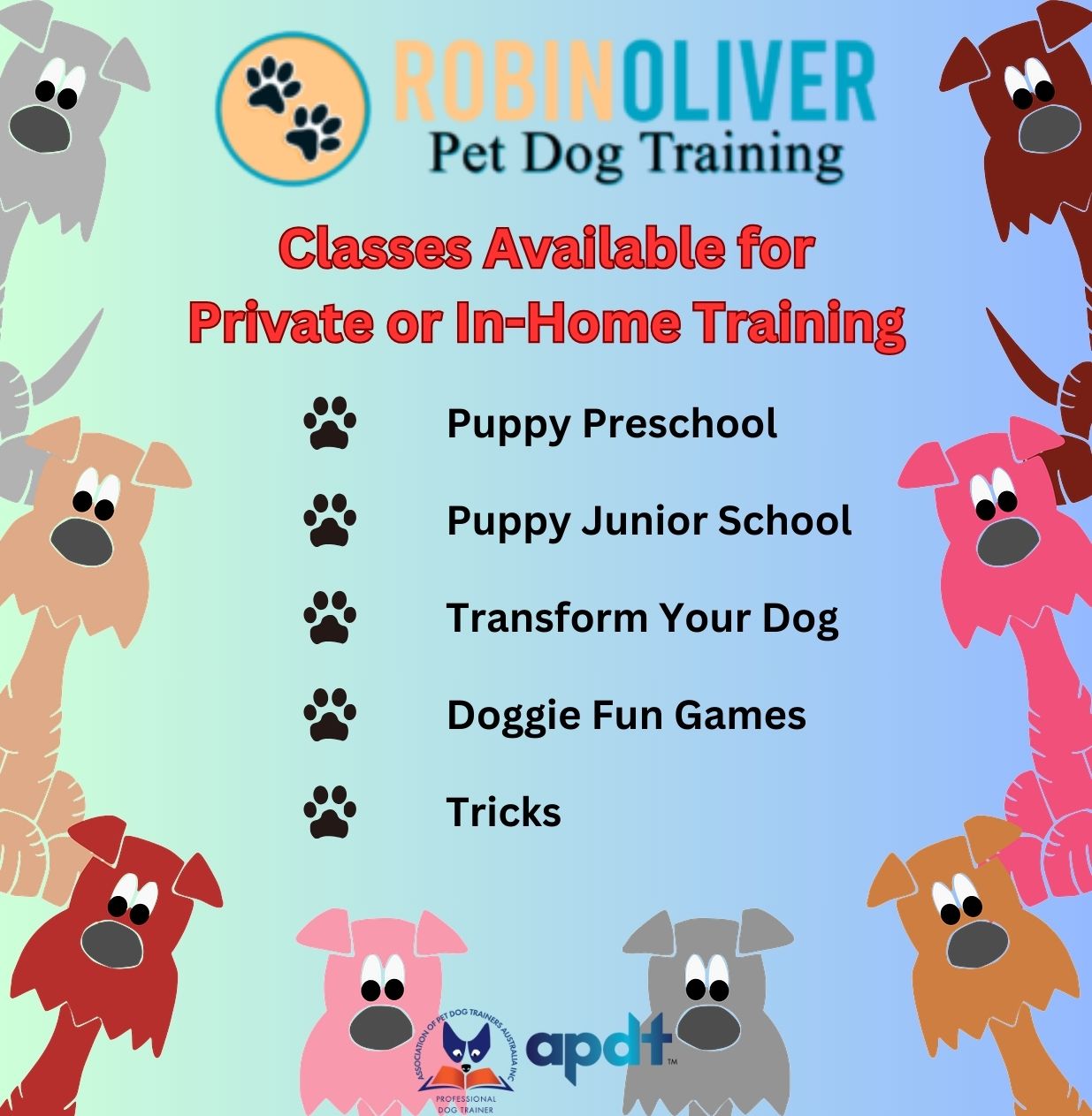 private or in-home dog training
